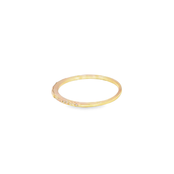 Churumbela en oro amarillo de 14K con diamante de 0.10CT