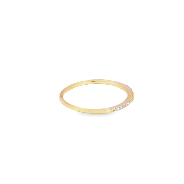 Churumbela en oro amarillo de 14K con diamante de 0.10CT