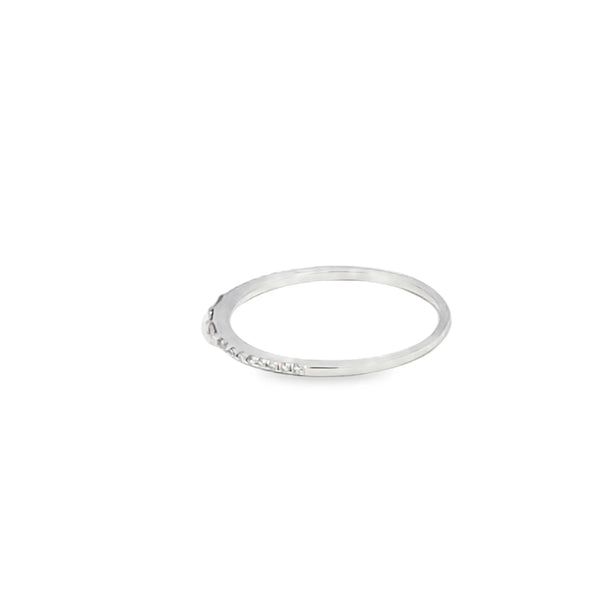 Churumbela en oro blanco de 14K con diamante de 0.10CT