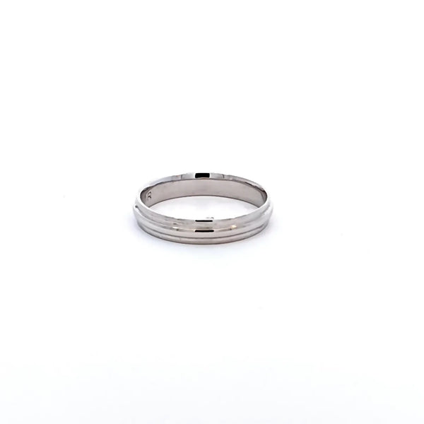 Argolla de Matrimonio en Oro Blanco de 14K