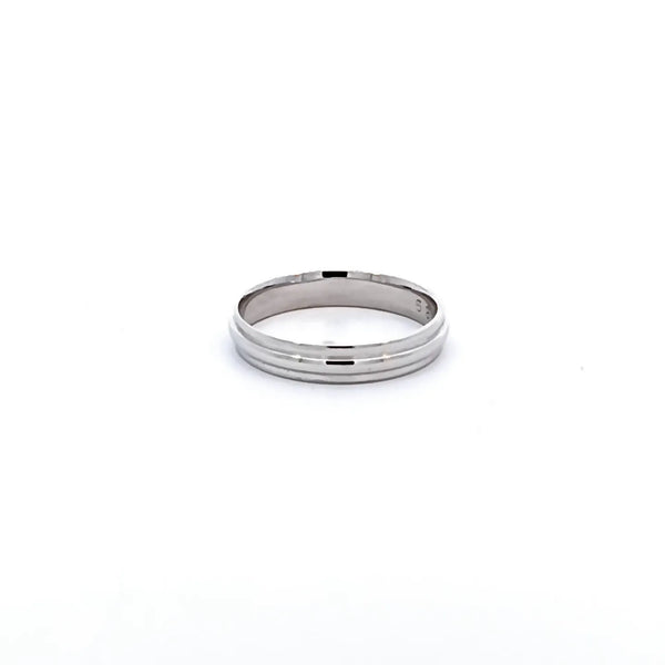 Argolla de Matrimonio en Oro Blanco de 14K