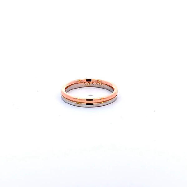 Argolla de Matrimonio Bicolor de 14K