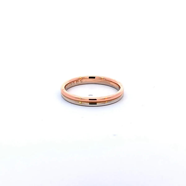 Argolla de Matrimonio Bicolor de 14K