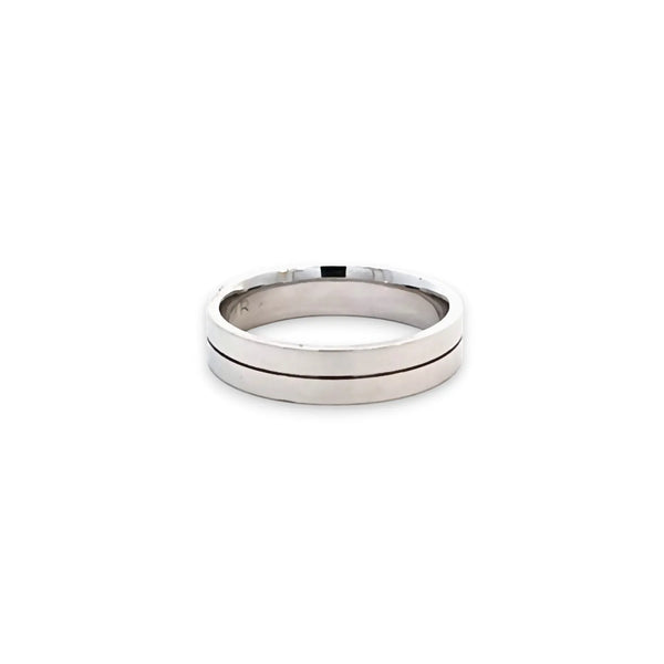 Argolla de Matrimonio en Oro Blanco de 14K