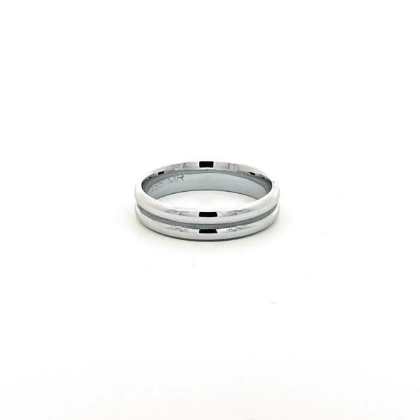 Argolla de Matrimonio en Oro Blanco de 14K