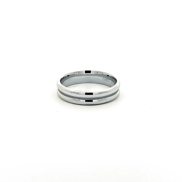 Argolla de Matrimonio en Oro Blanco de 14K