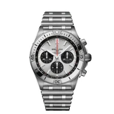 Reloj Breitling Chronomat de acero automático de 42 mm con cronógrafo y esfera plata