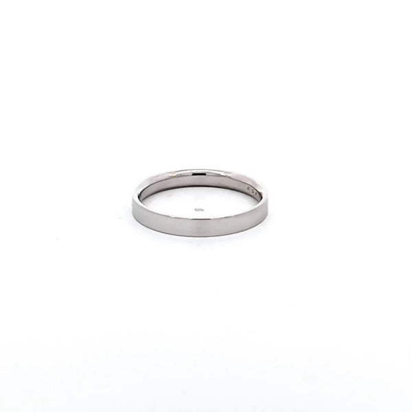 Argolla de Matrimonio en Oro Blanco de 14K