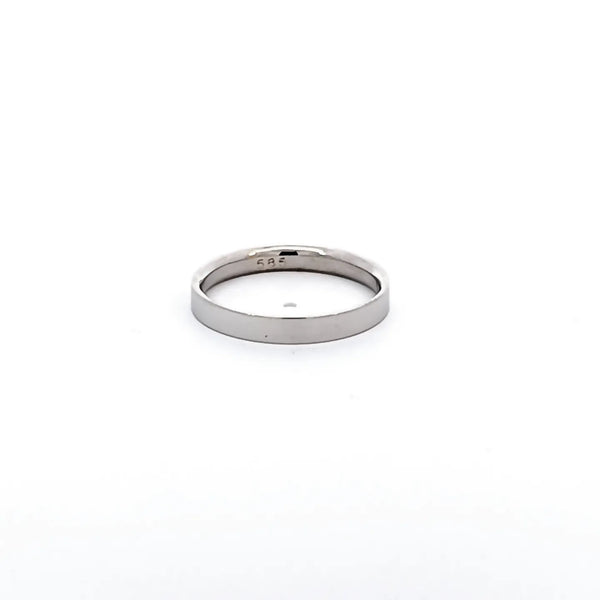 Argolla de Matrimonio en Oro Blanco de 14K