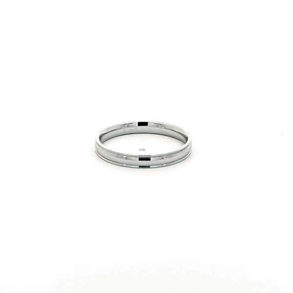 Argolla de Matrimonio en Oro Blanco de 14K