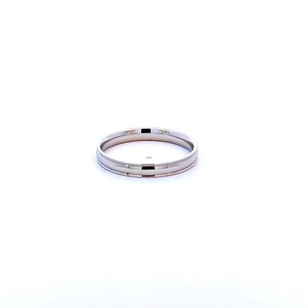 Argolla de Matrimonio en Oro Blanco de 14K