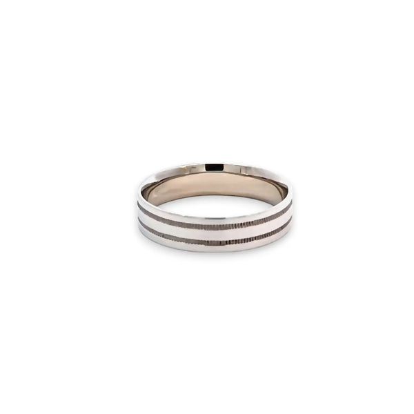 Argolla de Matrimonio en Oro Blanco de 14K