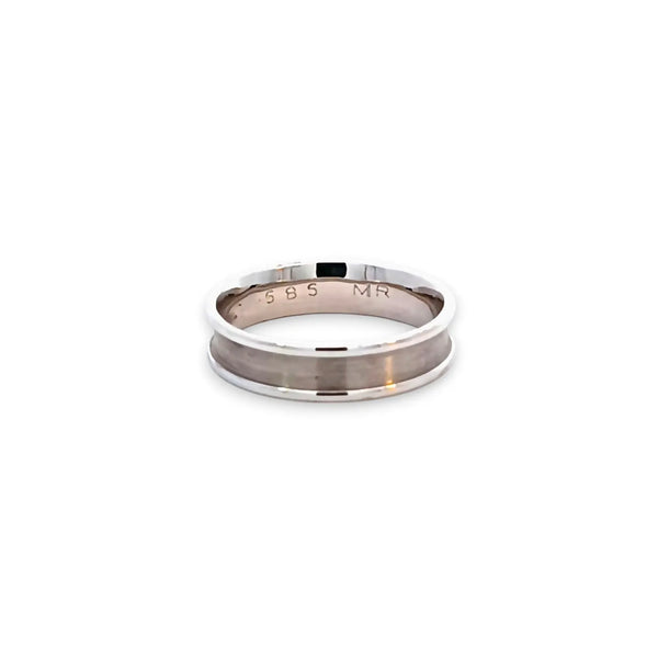 Argolla de Matrimonio en Oro Blanco de 14K