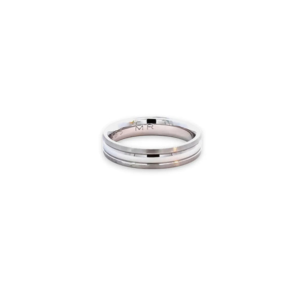 Argolla de Matrimonio en Oro Blanco de 14K