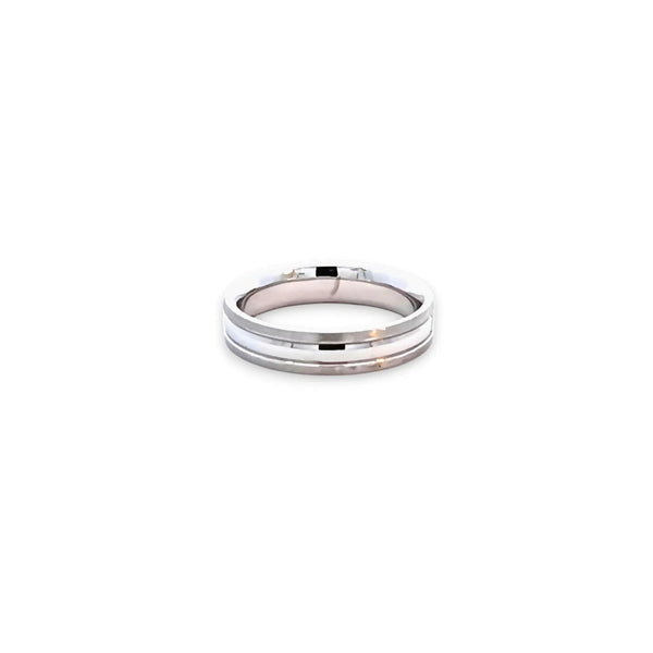 Argolla de Matrimonio en Oro Blanco de 14K