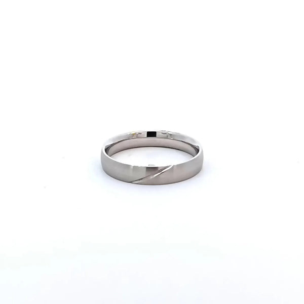 Argolla de Matrimonio en Oro Blanco de 14K