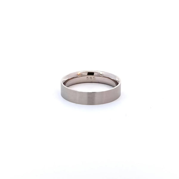 Argolla de Matrimonio en Oro Blanco de 14K