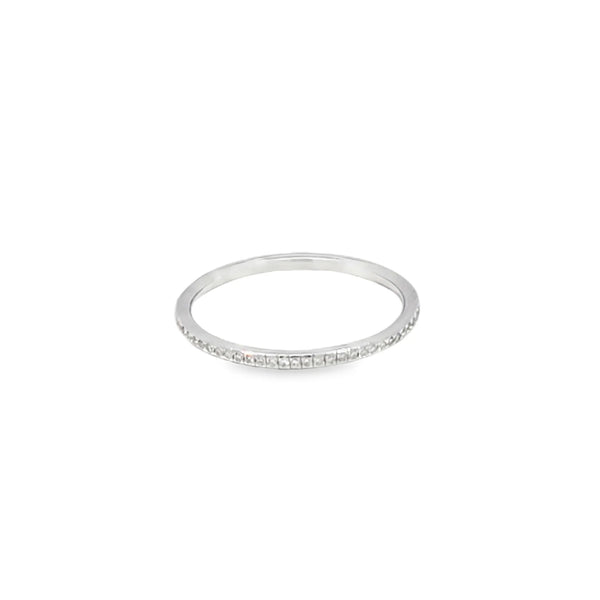 Churumbela en oro blanco de 14K con diamante de 0.17CT