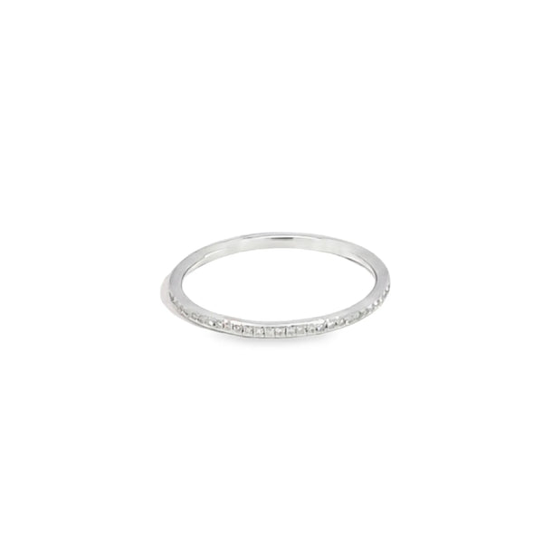 Churumbela en oro blanco de 14K con diamante de 0.17CT