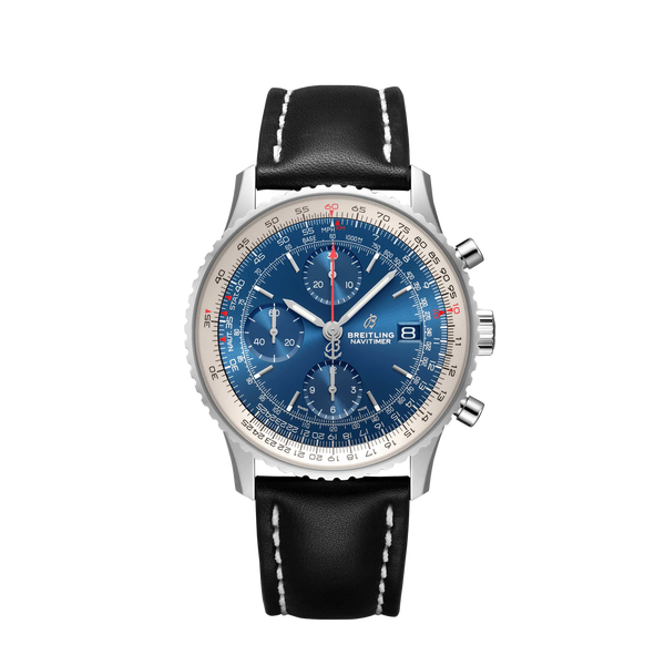 Reloj Breitling Navitimer de acero automático de 41 mm con cronógrafo en azul