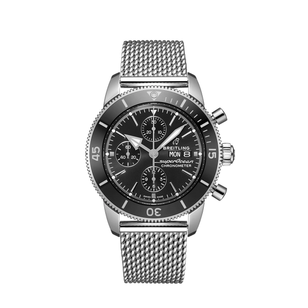 Reloj Breitling Superocean Heritage de acero automático de 44 mm con cronógrafo en negro