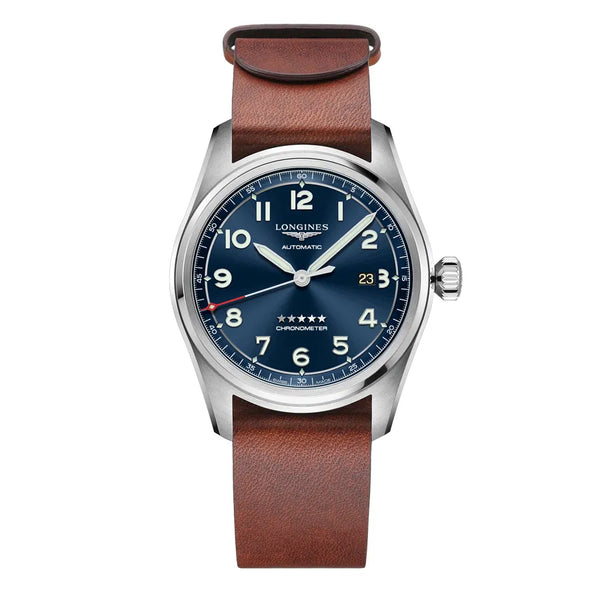 Reloj Longines Spirit Acero Automático 42MM Esfera Azul