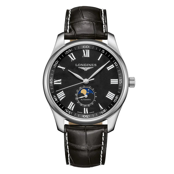 Reloj Longines Master Collection Acero Automático 42MM Correa de Piel Negra