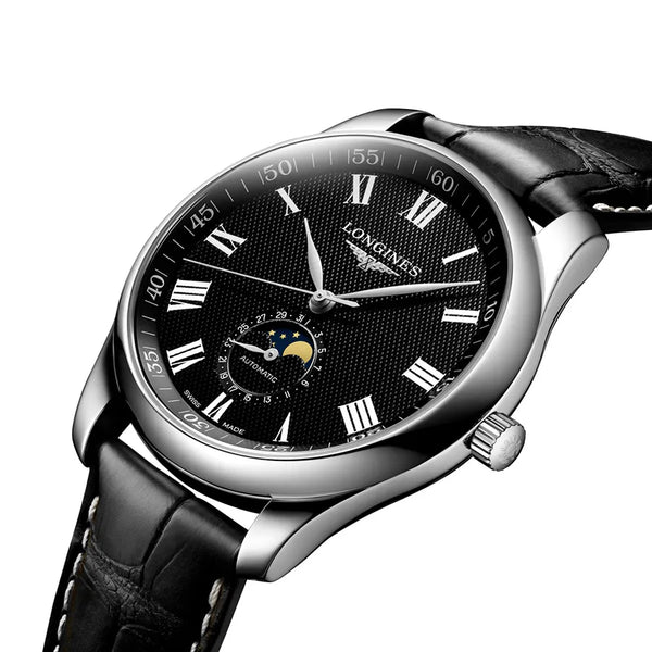 Reloj Longines Master Collection Acero Automático 42MM Correa de Piel Negra