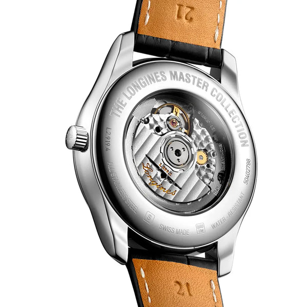 Reloj Longines Master Collection Acero Automático 42MM Correa de Piel Negra