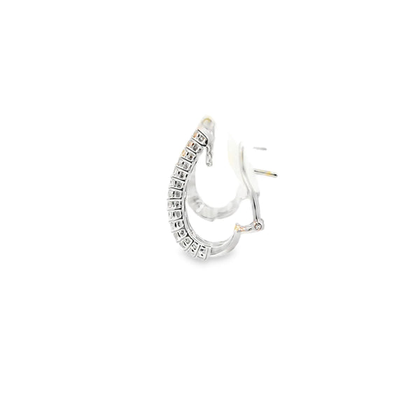 Aretes en oro blanco de 14K con diamantes de 2.13 ct, lujo deslumbrante