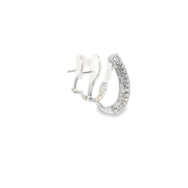 Aretes en oro blanco de 14K con diamantes de 2.13 ct, lujo deslumbrante