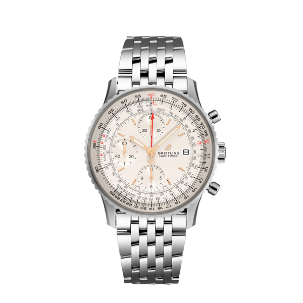 Reloj Breitling Navitimer de acero automático de 41 mm con cronógrafo en plata