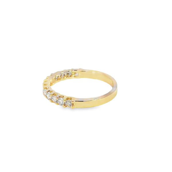 Churumbela en oro amarillo de 14K con diamantes de 0.42 ct, diseño sofisticado