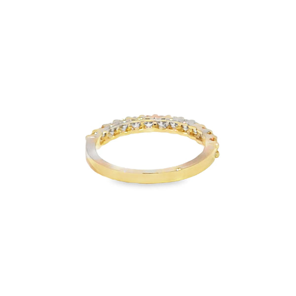 Churumbela en oro amarillo de 14K con diamantes de 0.42 ct, diseño sofisticado
