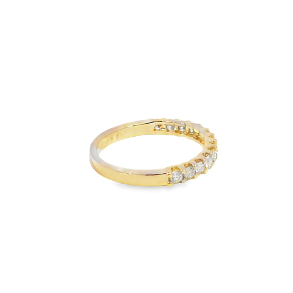 Churumbela en oro amarillo de 14K con diamantes de 0.42 ct, diseño sofisticado