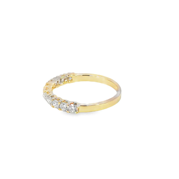 Churumbela en oro amarillo de 14K con diamantes de 0.55 ct, diseño sofisticado