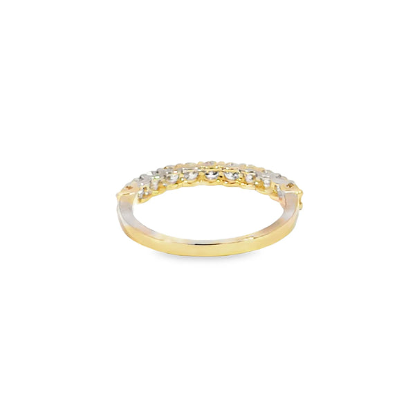 Churumbela en oro amarillo de 14K con diamantes de 0.55 ct, diseño sofisticado