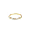 Churumbela de oro amarillo de 14K con diamantes de 0.25 ct, elegancia sutil