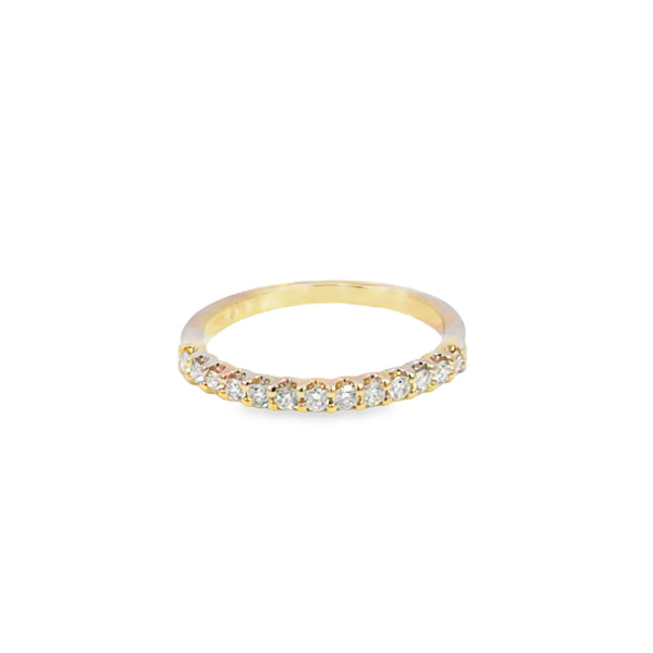 Churumbela de oro amarillo de 14K con diamantes de 0.25 ct, elegancia sutil