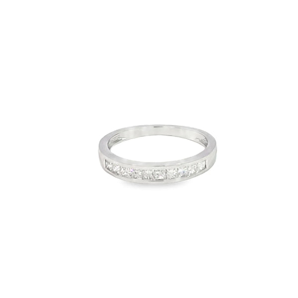 Churumbela en oro blanco de 14K con diamante de 0.32CT