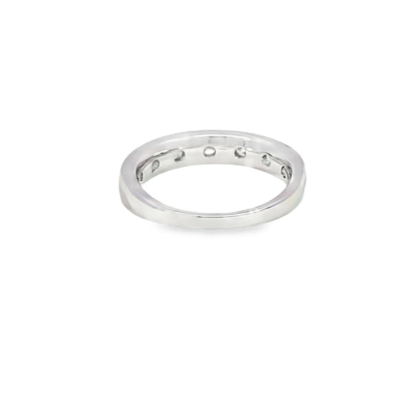 Churumbela en oro blanco de 14K con diamantes de 0.71 ct, diseño radiante