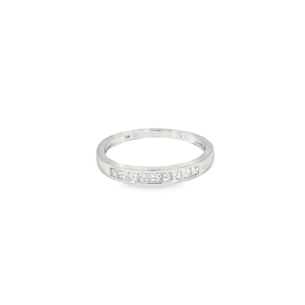 Churumbela en oro blanco de 14K con diamante de 0.24CT