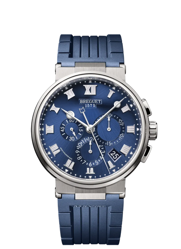 Reloj Breguet Marine Cronógrafo Automático de 42 mm en Caja de Titanio con Esfera Azul
