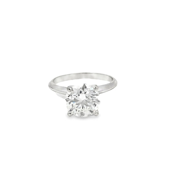 Anillo de Compromiso en 14k en Oro Blanco con 3.00CT Diamante Central