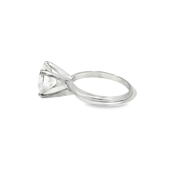 Anillo de Compromiso en 14k en Oro Blanco con 3.00CT Diamante Central