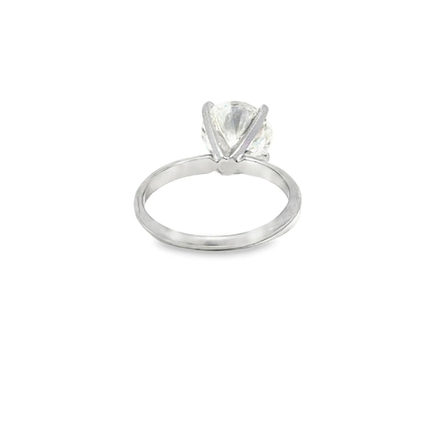 Anillo de Compromiso en 14k en Oro Blanco con 3.00CT Diamante Central