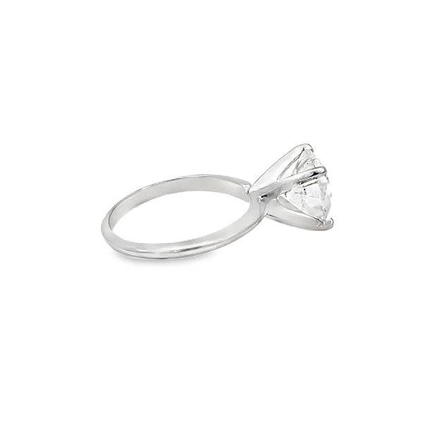 Anillo de Compromiso en 14k en Oro Blanco con 3.00CT Diamante Central