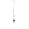 Dije con cadena en oro blanco de 14K con diamante de 0.08CT y zafiro de 0.97CT