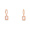 Aretes en oro rosa de 14K con diamante de 0.24CT