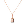 Dije con cadena en oro rosa de 14K con diamante de 0.10CT